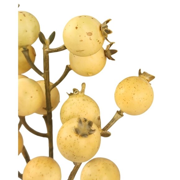 Artificial Cream Berry Stem Faux Floral Decoration Single Stem - Picture 7 of 8